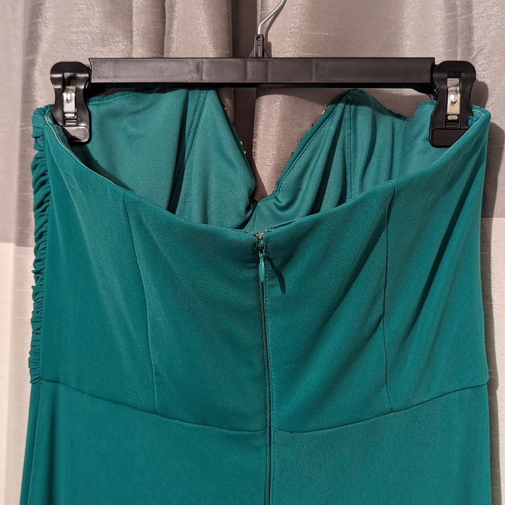 One by Eight Formal Gown Size 8, Teal with Colored Gems Prom - Picture 9 of 14